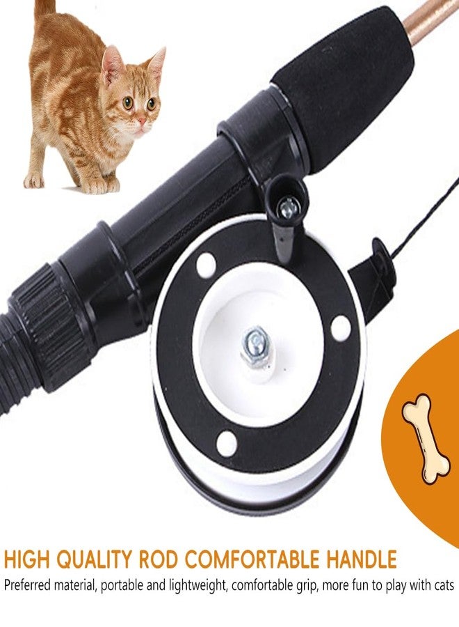 Qpets® Cat Wand Toys, Retractable Interactive Cat Feather Teaser with Realistic Fish, Telescopic Rod Fun Indoor Outdoor for Active Play & Exercise - Image 5