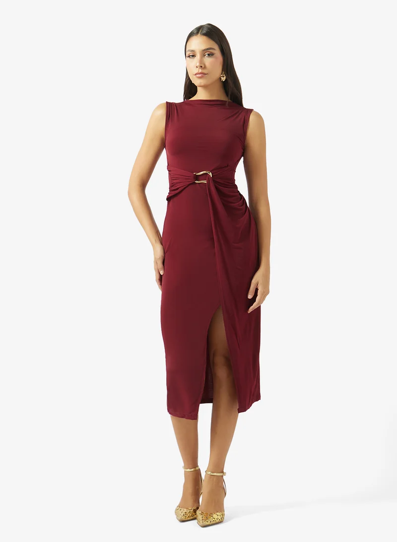 ELLA Shift Dress With Waist Buckle