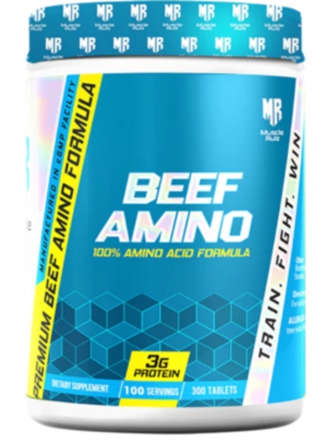 Muscle Rulz 100% BEEF Amino 300 Tablets - Image 1