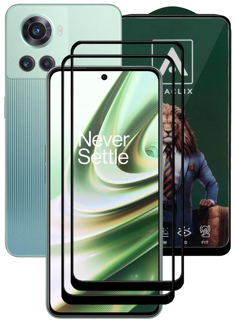 ACLIX 2 Pieces Antistatic ESD Dustproof Premium Quality High Definition Tempered Glass Screen Protector Designed For OnePlus 10R - Image 1