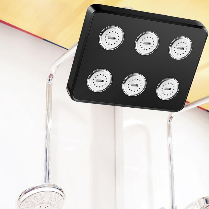 10X Abs Overhead Rain Shower MB5587 Black Matte For Bathroom Without Arm - Image 4