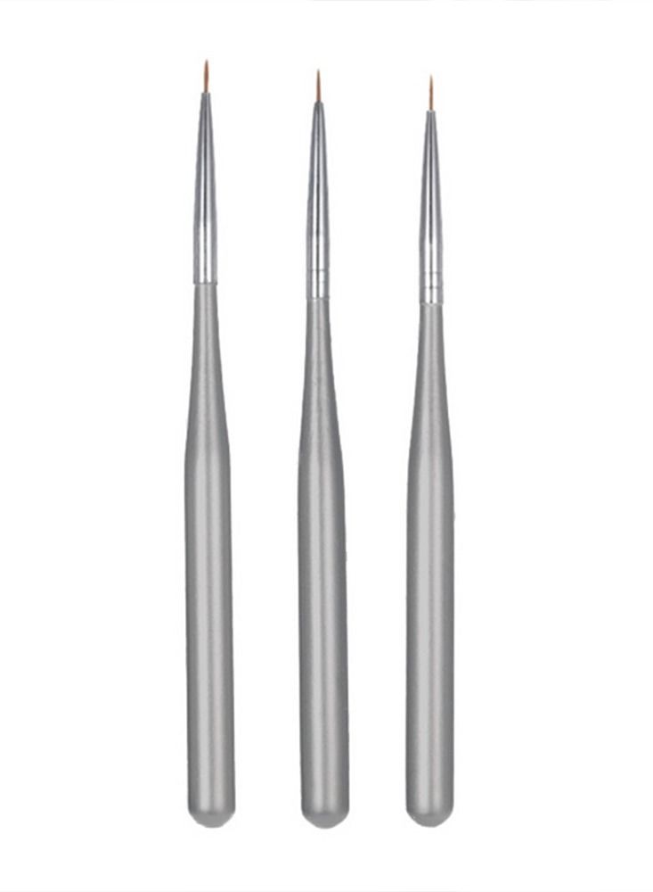 Generic 3-Piece Professional Nail Art Brush Set,Draw Pen,Color Drawing Pen and Line Tracing Pen  - Image 1