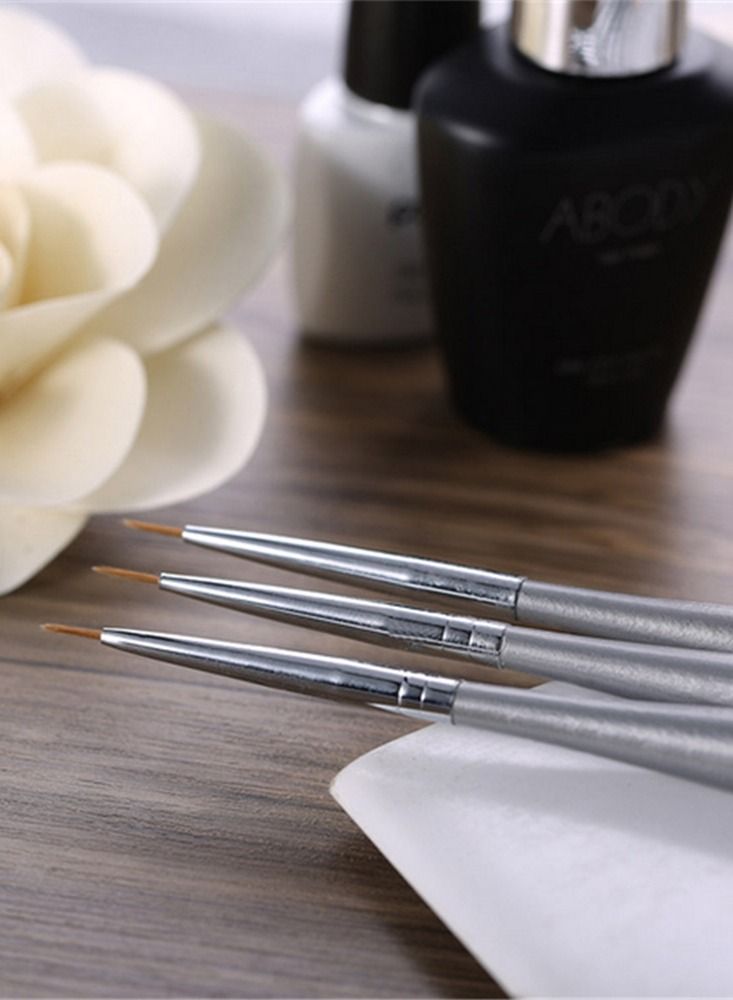 Generic 3-Piece Professional Nail Art Brush Set,Draw Pen,Color Drawing Pen and Line Tracing Pen  - Image 4