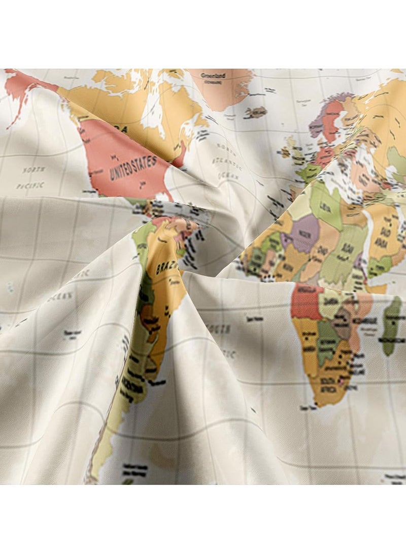 World Map Tapestry, World Vintage Topographic Map Educational Tapestry Poster College Dorm Room Wall Art, 60X50 inch - Image 5