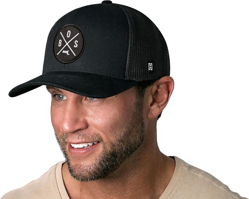Haka State City Trucker Hat for Men & Women, Adjustable Baseball Hat, Mesh Snapback, Sturdy Outdoor Black Golf Hat - Image 3