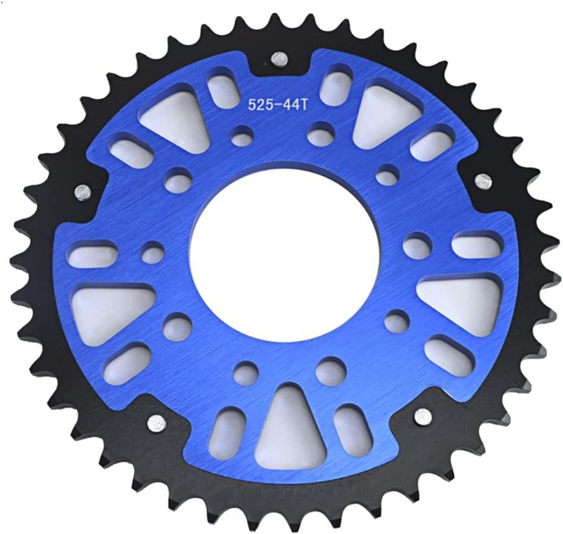 QASULER 525 44T Motorcycle Rear Sprocket