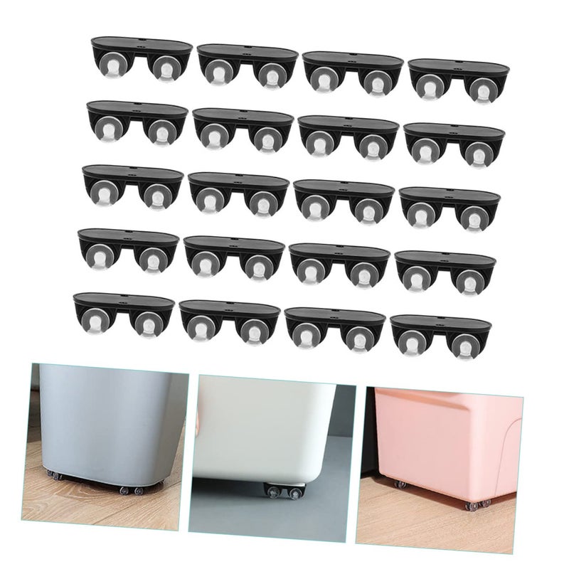 Self Adhesive Casters Wheels 20 Pack Heavy Duty Sticky Casters For Storage Bins Boxes - Image 4