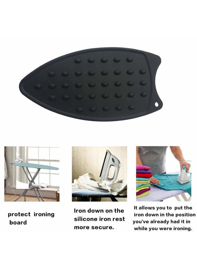 Tangser Multipurpose Silicone Iron Rest Pad for Ironing Board Hot Resistant Mat,Silicone Heat Resistant Iron Rest Pad (Black) - Image 4