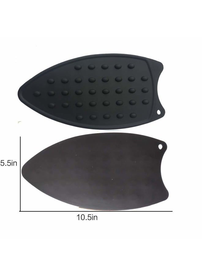 Tangser Multipurpose Silicone Iron Rest Pad for Ironing Board Hot Resistant Mat,Silicone Heat Resistant Iron Rest Pad (Black) - Image 2