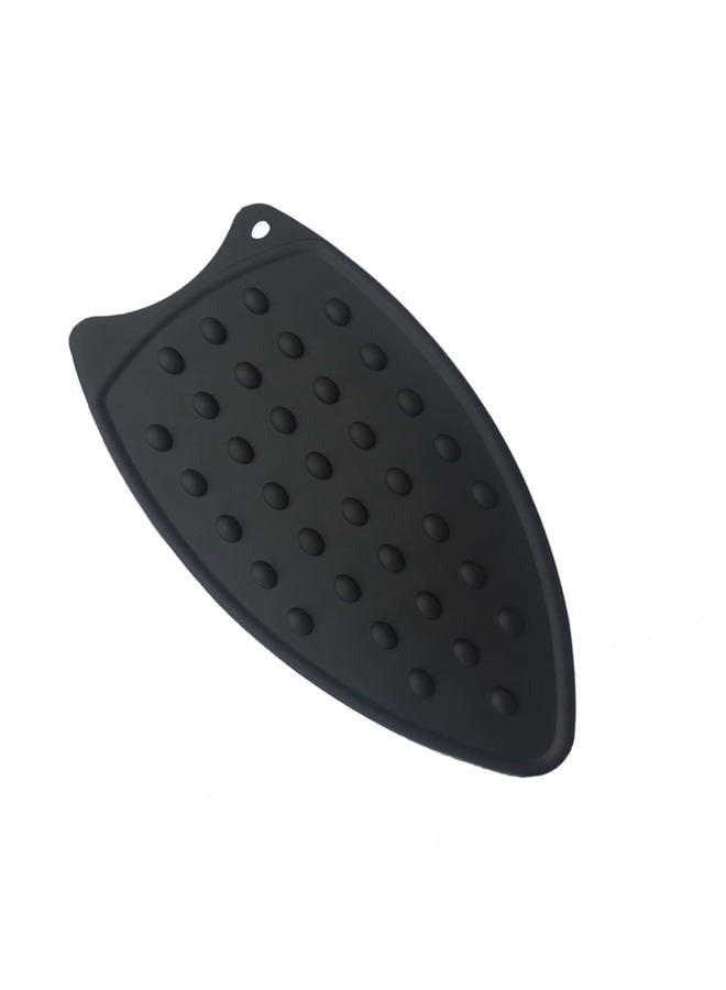 Tangser Multipurpose Silicone Iron Rest Pad for Ironing Board Hot Resistant Mat,Silicone Heat Resistant Iron Rest Pad (Black) - Image 1