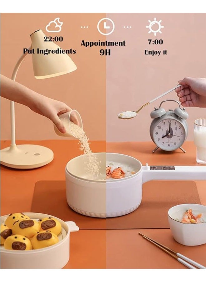 2L Electric Cooking Pot Portable Saucepan Multi Function Frying Pan Multicooker With Steamer Home Hot Pot Nonstick Pans  - Image 5