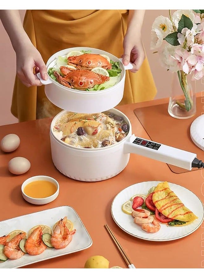 2L Electric Cooking Pot Portable Saucepan Multi Function Frying Pan Multicooker With Steamer Home Hot Pot Nonstick Pans  - Image 2