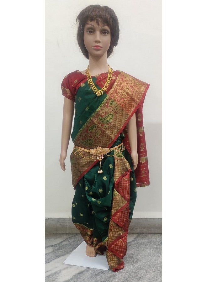 GIA GIA girls nauvaari saree (green, 22) - Image 2
