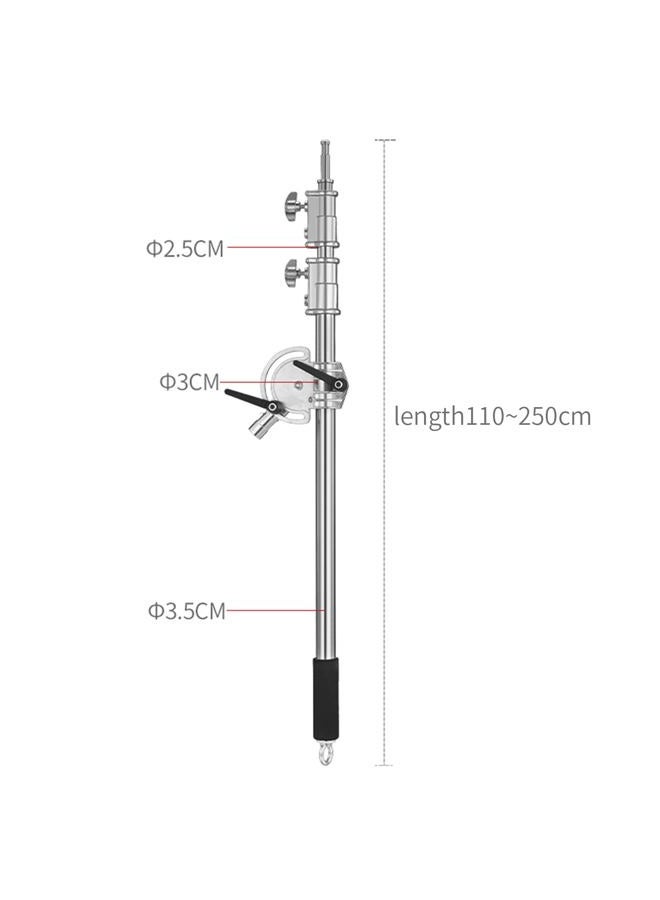 SUPON Stainless Steel Extension Boom Arm for Light Stand and C Stand, 3.6ft to 8.2ft Adjustable Crossbar Holding Arm, Universal Baby Pin Adapter with Sandbag for Studio Monolight Softbox Reflector - Image 5