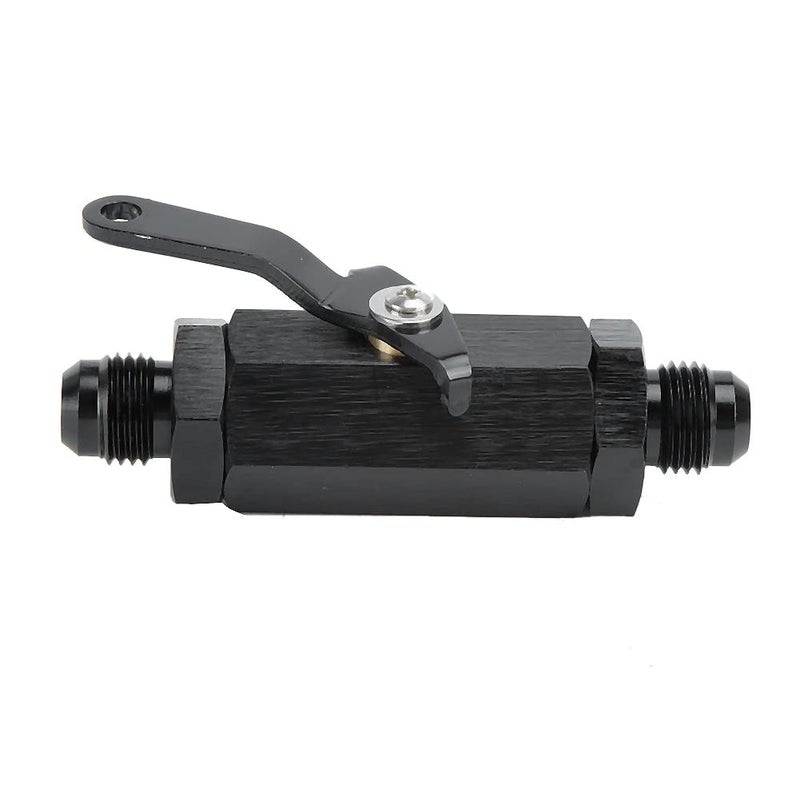 Black CNC Y972 6AN Fuel Shut Off Valve High Precision Anodized Aluminum Alloy Prevents Gasoline Backflow - Image 3