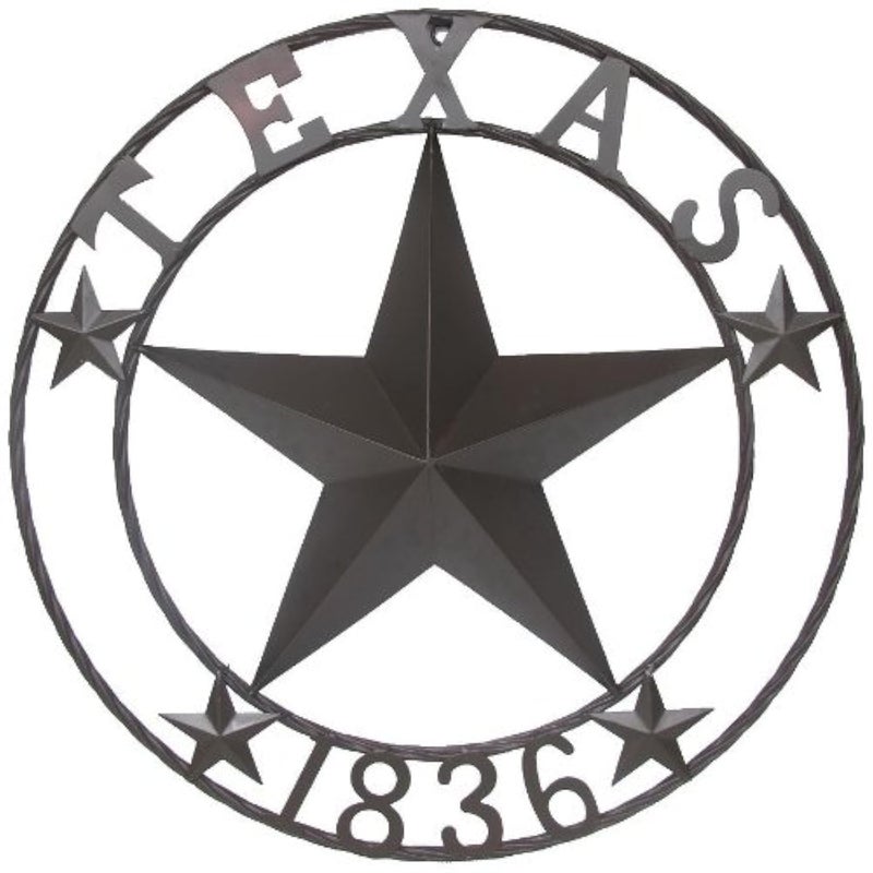 LL Home 21683 Texas 1836 Metal Star Brown - Image 1