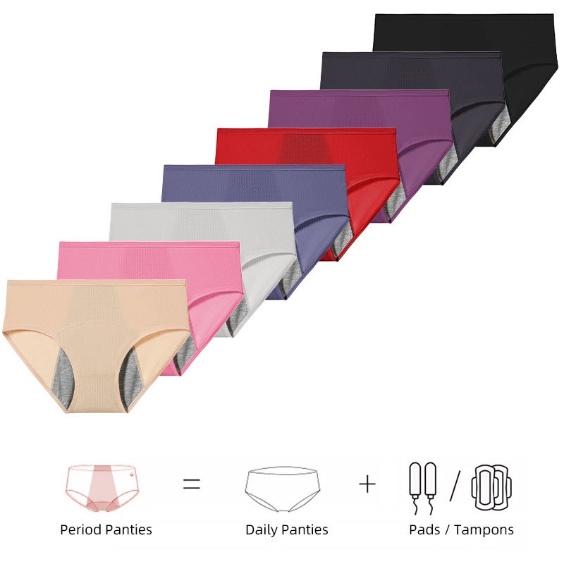 Multicolor Optional 3-Layer Absorbable Menstrual Women's Panties Leak-Proof Physiological Menstrual Panties - Image 5