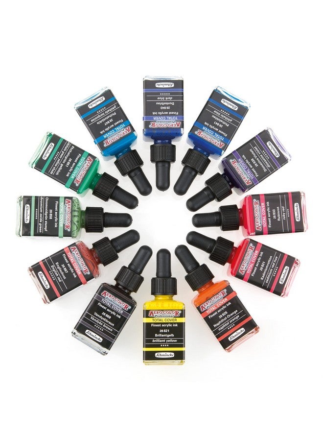 Schmincke أيرو كولور® طلاء أكريليك عالي اللون من فاينستفلويد للاستخدام الاحترافي لطلاء الأكريليك ورش الهواء والوسائط المختلطة 28 مل باللون الأحمر الكادميوم - Image 4