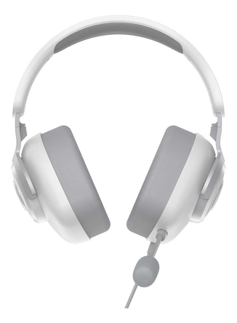 هافيت Gaming Headset , Model H2230U White , Over Ear Wired ( 7.1 USB - 3.5 Port) , cable High Magnetic 50mm Speaker Mnidirectional Microphone  for PC, Laptop, PS4, Xbox, Switch - Image 3