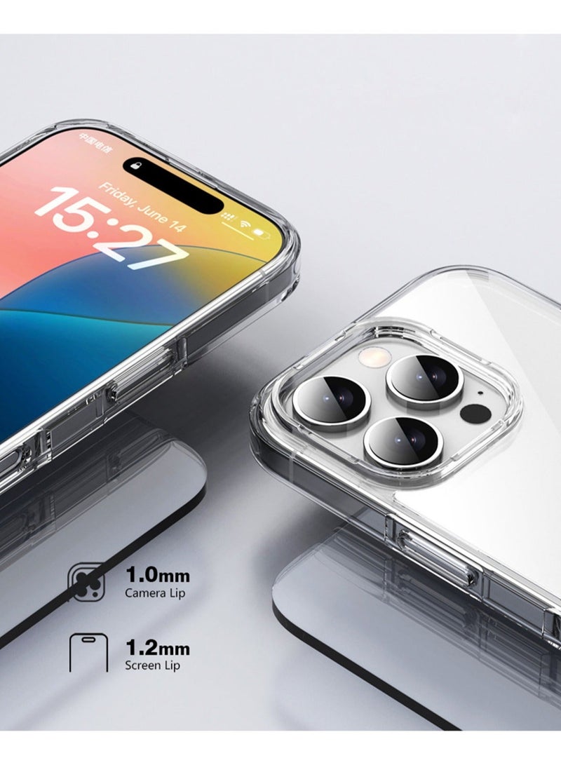 CoomBe Classic Series Phone Case Military-Grade Protection Scratch-Resistant Back Phone Cover for iPhone 16 Pro Max Clear - Image 4