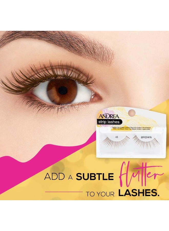 Andrea False Lashes Style 45 - Brown 4 pairs - Image 2