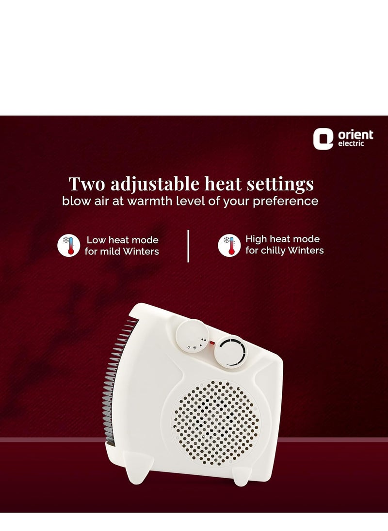 ORIENT - Orient electric areva portable room heater, 2000W, two heating modes, advanced overheat protection, horizontal and vertical mount - Image 1