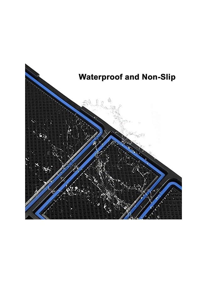 Car Silicone Dash Pad Mat, Universal Dashboard & Desktop Holder Multipurpose Anti-Slip Mat For Car Dashboard Silicone Mobile Phone Holder Multifunction Instrument Panel Storage Pad - Blue
