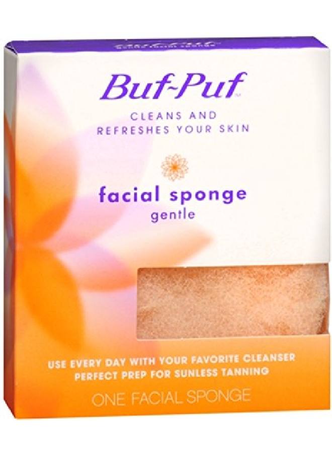 Buf-Puf Bufpuf Gentle Facial Sponge, Dermatologist Developed, Removes Deepdown Dirt That Causes Breakouts And Blackheads, Reusable, Exfoliating, 1 Count - Image 1