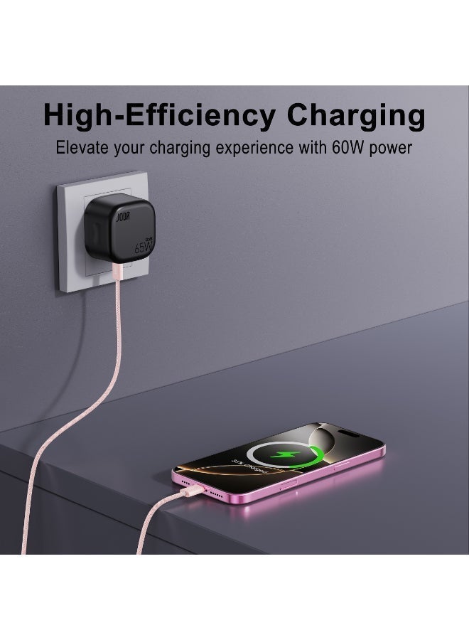 جودا سيلك 60W كيبل سي - سي  وردي ، 1 متر – 🔌 شحن سريع 60 واط ⚡ – ، كابل شحن سريع 60 واط ⚡، كابل نايلون مجدول 💪، شحن سريع آمن 🛡️، كابل شحن للأجهزة الذكية 📱، شاحن متين 🔧، كابل شحن طويل العمر 🔋، شاحن جودا 🖤، شاحن كيبل سي 🔌، شحن فائق السرعة ⚡، كابل 1 متر 📏، شاحن للأيفون والاندرويد 📱🔋، كابل شحن قوي ومرن 💯. - Image 4