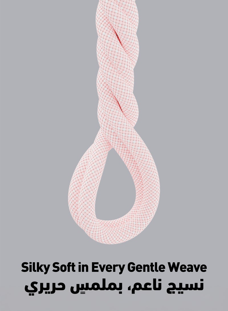 JODA Silk 60W USB-C to USB-C Cable, Pink , 1 Meter ,60W Fast Charging, ,Safe Fast Charging, ,Smart Device & iPhone Charging Cable, ,Durable Charger, ,Long Lasting Charging Cable, ,USB-C Cable Charger, ,Super Fast Charging, ,1 Meter Cable, ,iPhone & Android Charger, ,Strong & Flexible Charging Cable. - Image 4