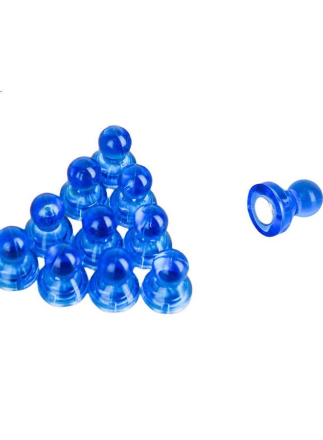 Ubiquitin Youbili Strong Magnetic Pushpins, Colorful Round Magnets, Office Whiteboard Teaching Aid Magnetic Discs 15*21Mm, 10 Pieces/Tube, 8025 Blue - Image 2