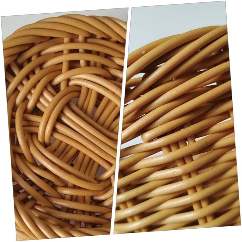 Handwoven Rattan Basket For Fruits Vegetables Kitchen Storage Tray Desktop Holder - Image 5