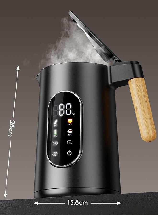 CONOYAR CONOYAR Electric Kettle 2200W Fast Water Boiler, 1.7L Kettle Stainless Steels With Temperature Control For LED Touch Screen, Double Wall Anti Scald Water Heater 2H Keep Warm For Home  - Image 2