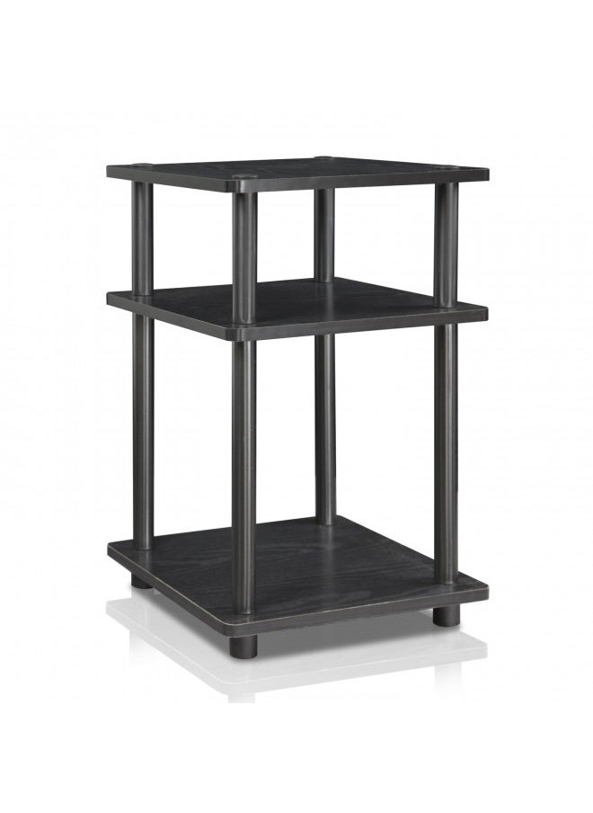 Furinno Furinno Turn-N-Tube Easy Assembly Multipurpose End Table / Side Table / Sofa Table / Nightstand, Round Tubes, Blackwood  - Image 1