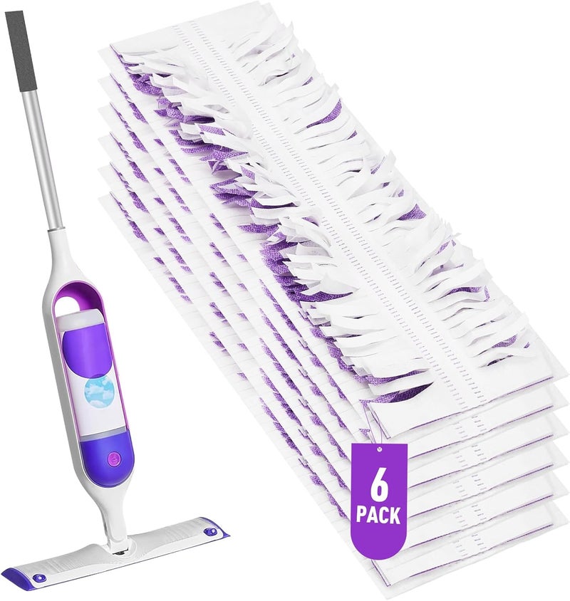 MATFORCA 6 Pack Swiffer Power Mop Pads – Disposable Wet Mop Refills for Swiffer Power Mop - Image 1