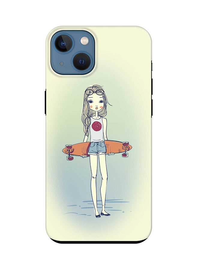 Tough Pro Series Case for Apple iPhone 14 Plus Case Dual Layer hybrid PC & TPU Customized Mobile Cover Shield with inner TPU protection Matte Finish - Skater Girl