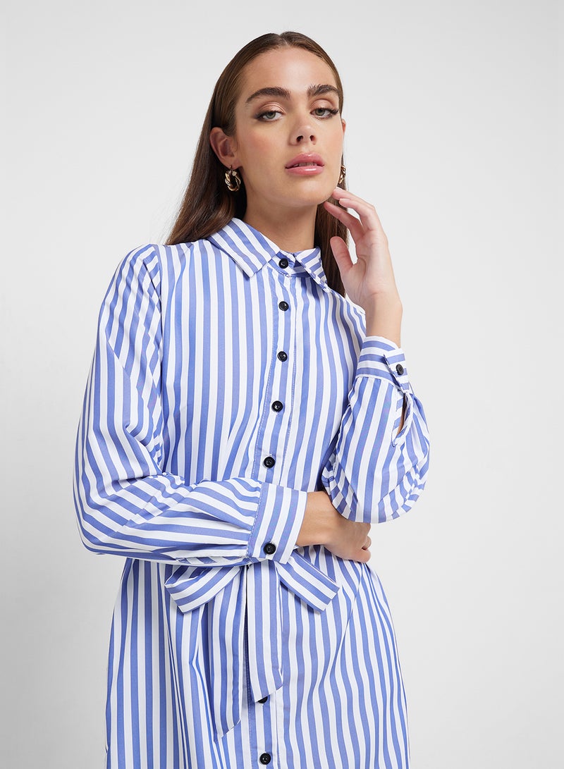 جينجر فستان مخطط بكسرات - Image 3