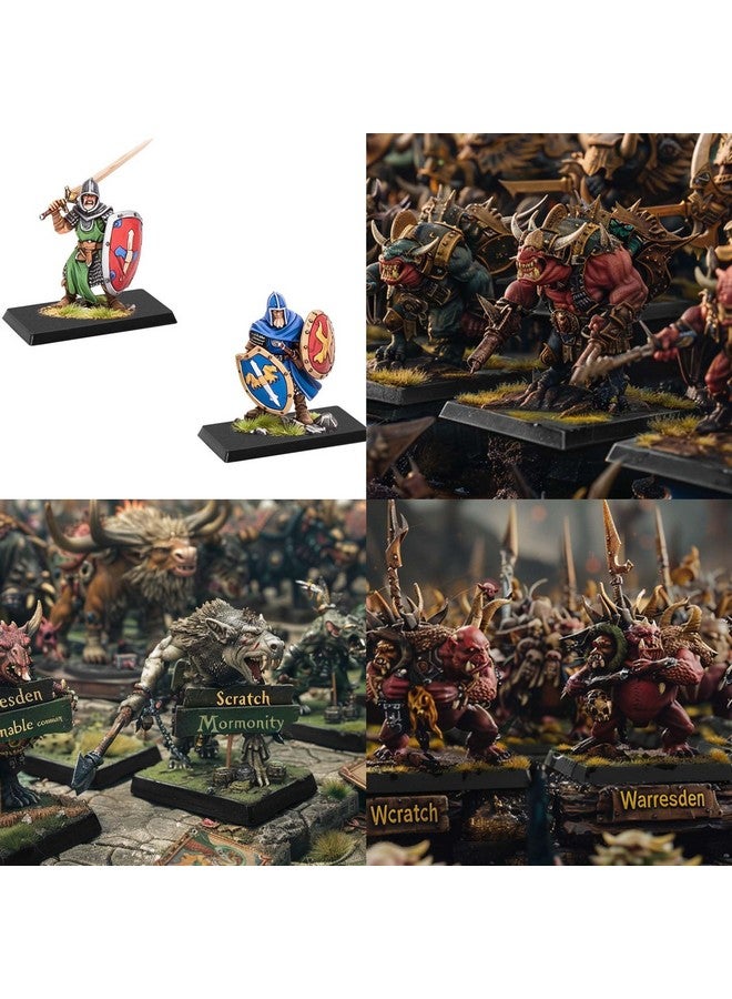 Evemodel Mixed Different Sizes Square Rectangle Bases for Wargames Tabletop (55pcs-2 Shapes & 4 Sizes) - Image 3