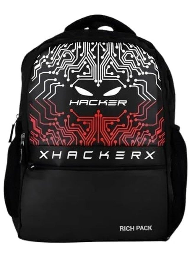 BUYEASY HACKERX Laptop Backpack for Men & Women | Stylish Anti-Theft School & College Bag | Water-Resistant Travel Backpack - Image 1