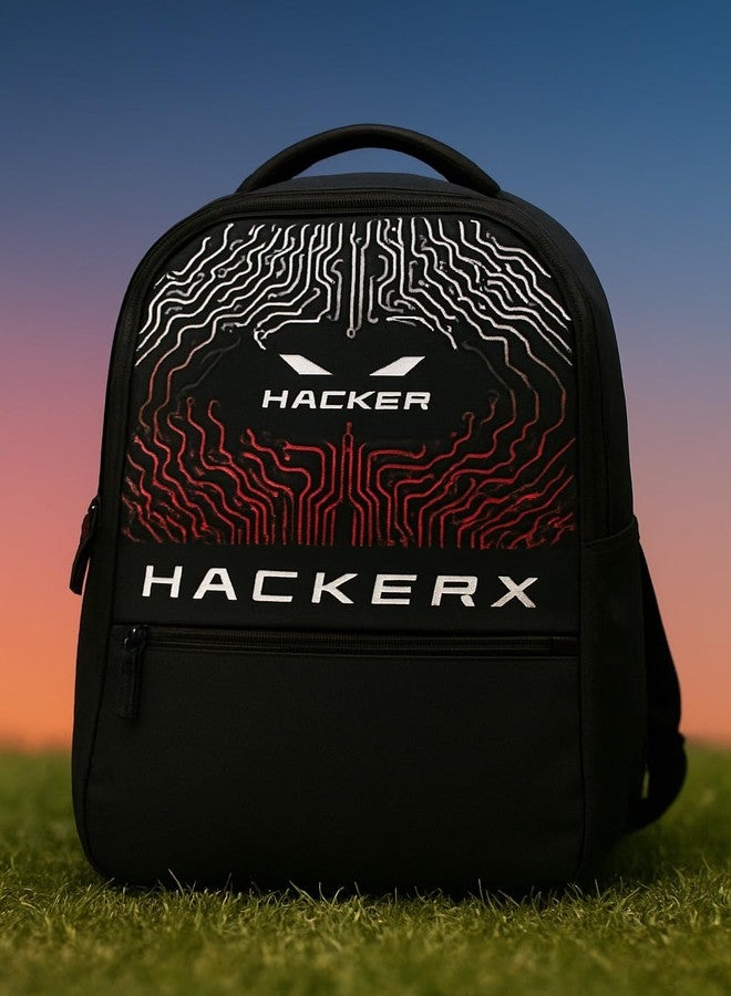 BUYEASY HACKERX Laptop Backpack for Men & Women | Stylish Anti-Theft School & College Bag | Water-Resistant Travel Backpack - Image 5
