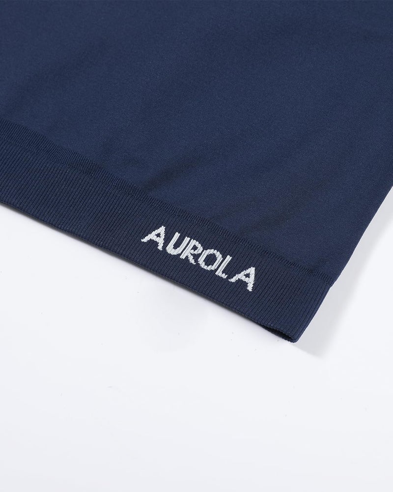 AUROLA Essentials Seamless Short Sleeve Crop Top for Women Workout Active Comfort Athletic Shirts Tee,Tuxedo Blue,S - Image 3