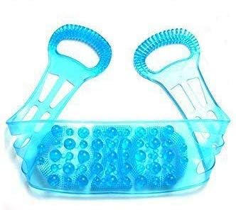 LEKORED Full Body Silicon Massage Brush Wash Foot Dual Sided Back Scrubber Silica Gel Sole Cleaner Shower Bath Belt Women & Men (MultiColor) - Image 1