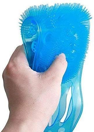 LEKORED Full Body Silicon Massage Brush Wash Foot Dual Sided Back Scrubber Silica Gel Sole Cleaner Shower Bath Belt Women & Men (MultiColor) - Image 2