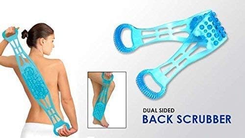 LEKORED Full Body Silicon Massage Brush Wash Foot Dual Sided Back Scrubber Silica Gel Sole Cleaner Shower Bath Belt Women & Men (MultiColor) - Image 4