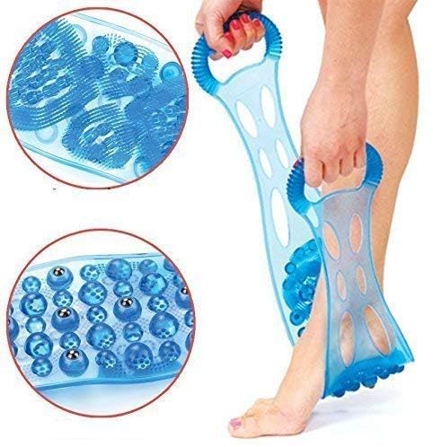 LEKORED Full Body Silicon Massage Brush Wash Foot Dual Sided Back Scrubber Silica Gel Sole Cleaner Shower Bath Belt Women & Men (MultiColor) - Image 3