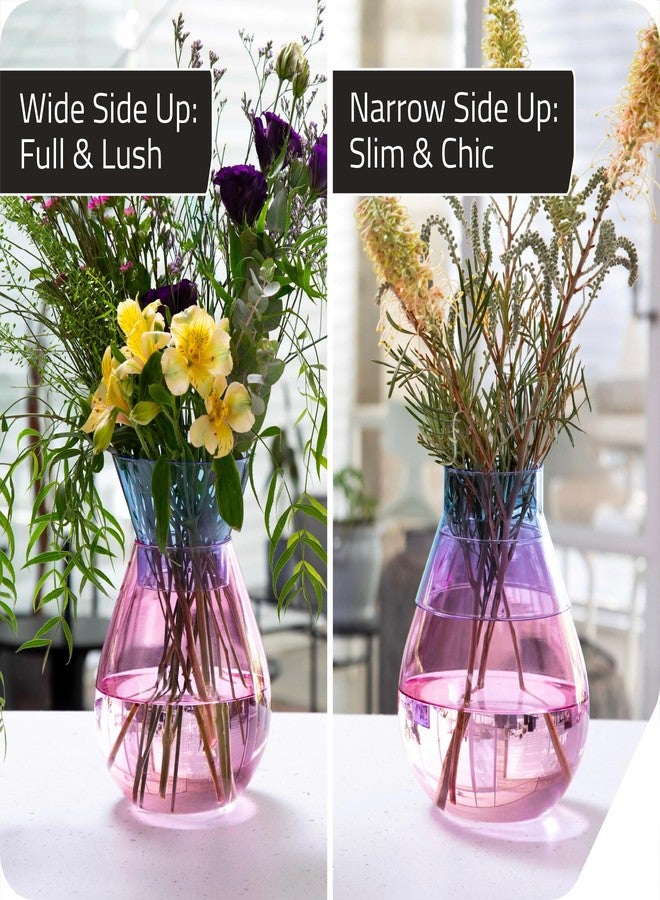 Peleg Design Twotone Home Décor in 3 Colors - Round Glass Vase for Flower Bouquets - Decorative Vase with Flippable Top - Glass Vases for Centerpieces - Image 3
