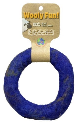 One Pet Planet Wool Dog Toy 5Inch Blue - Image 1