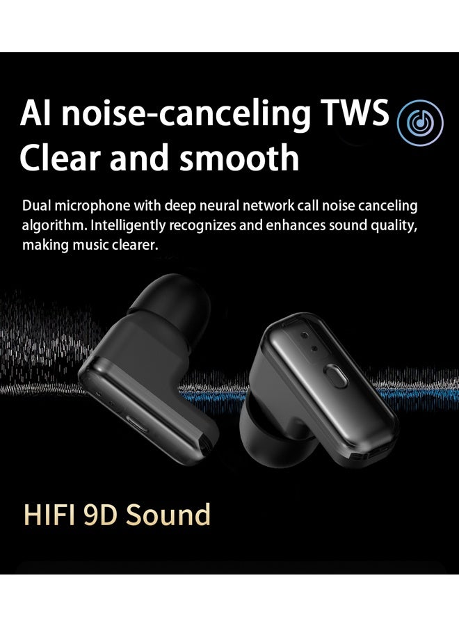 RollsTimi  Smart Watch with Earbuds,Business Watch,2 in 1 TWS Smartwatches,1.43" Colorful AMOLED Display Smartwatch for Android iOS,Waterproof Fitness Tracker Long Time Standby Watch T98 Silver  Black - Image 3