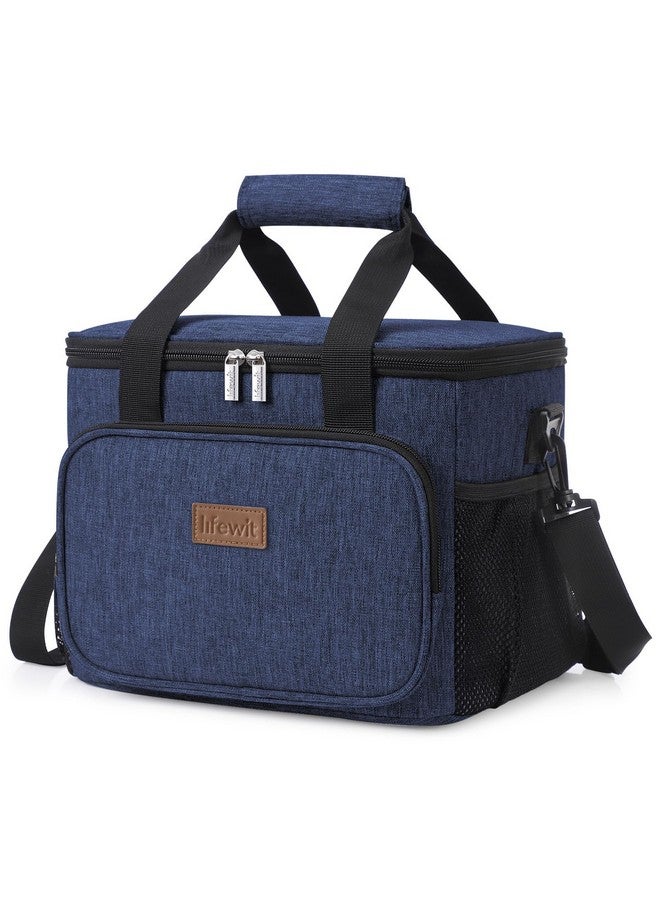 Lifewit Large Lunch Bag Insulated Lunch Box Soft Cooler Cooling Tote for Adult Men Women, Dark Blue 24-Can (15L) - Image 1