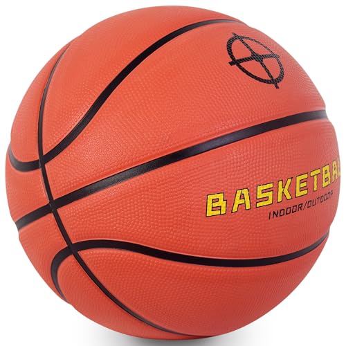 KUYOTQ Kids Toddler Youth Adult Size 34567 Basketball Thickened Rubber or Leather In Outdoor Basketball for Boys Girls KUYOTQ Brown Thickened Rubber 4 Kids Youth 255 - Image 3